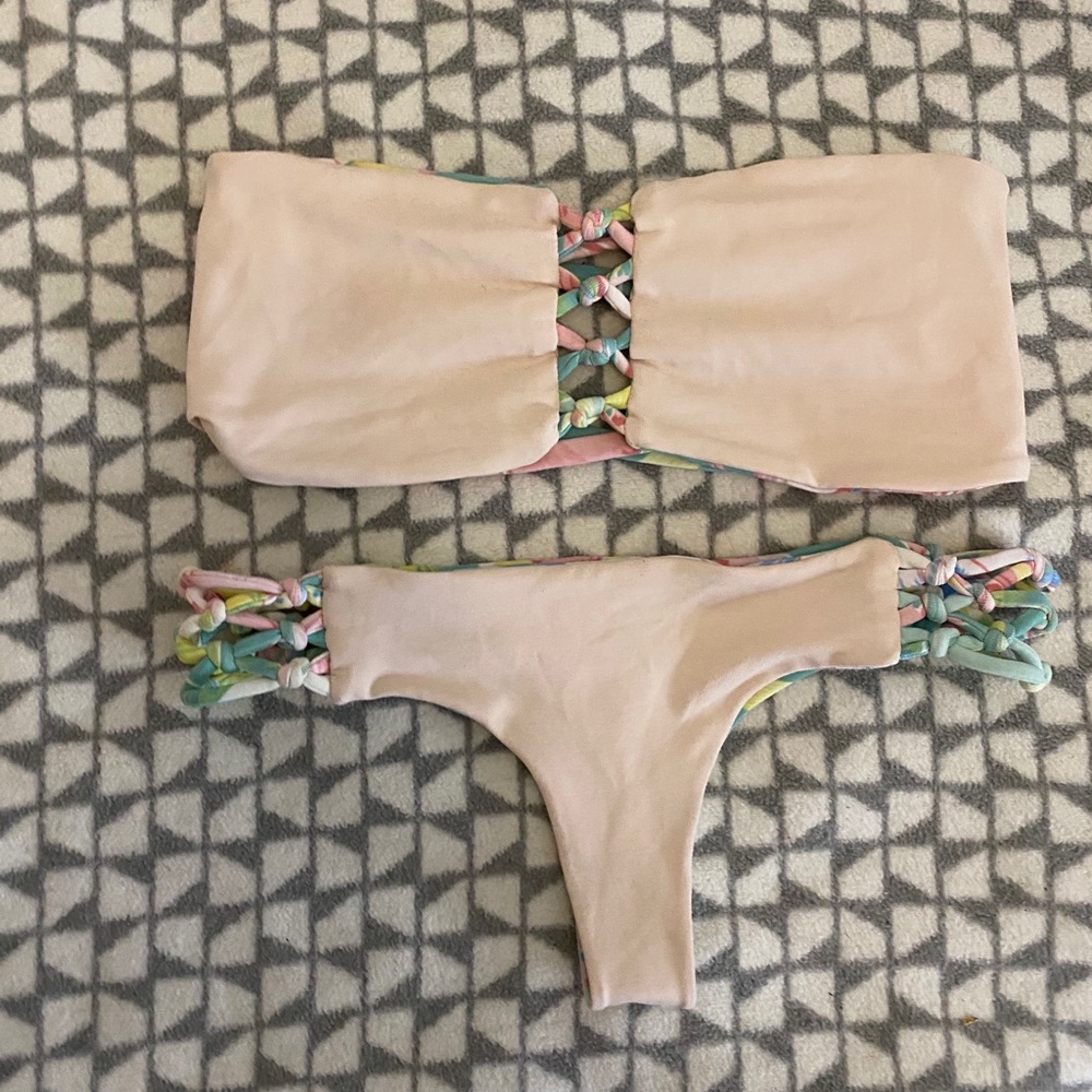 Beach Riot Reversible Bandeau Bikini - Picture 2 of 2